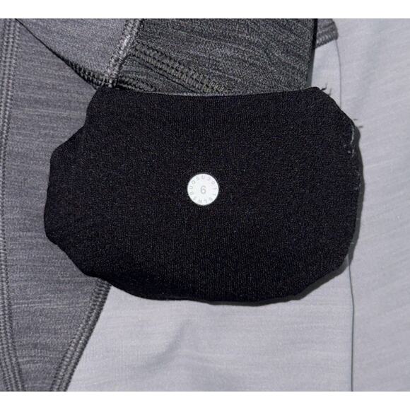 Lululemon Early Extension High Rise Tight 28 Heathered Black Titanium Gray Sz 6 - Picture 7 of 10